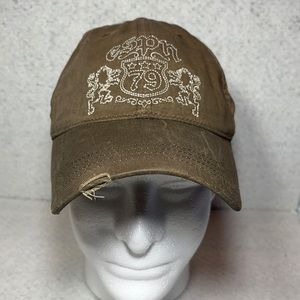 ESPN distressed snap back cap